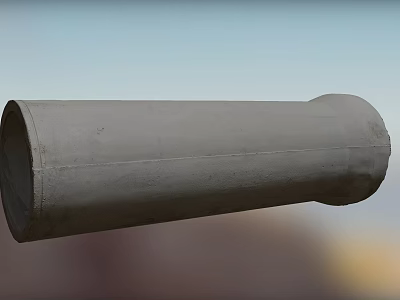 Heavy Duty Concrete Pipe With Cylindrical Structure For Industrial Drainage Systems 3d model