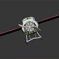 Handmade Toy Airplane With Green Body Red Wings And Rotating Propeller Craft Design