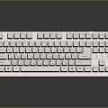 White Computer Keyboard With Standard Layout And Sleek Modern Design