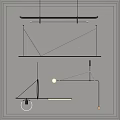 Modern chandelier luminaire combination 3d model