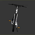 Modern Minimalist Bicycle With White Frame And Black Wheels Design 3d model
