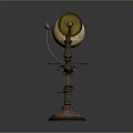 Vintage Globe Decorative Ornament Set With Brass Stand Ornamental Arm And Decorative Base