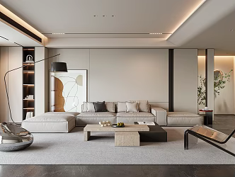 modern living room 3d model