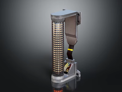 Modern Metal Floor Furniture Heater With Grille Design And Rolling Wheels 3d model