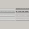 French line plaster line skirting line 3d model