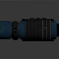 Blue Binoculars Design With Black Strap Buttons And Dual Lenses