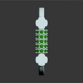 Modern Silver Ring With Green Gemstones And Small Diamonds Unique Jewelry