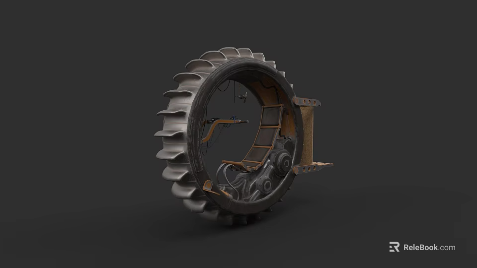 Mechanical Motorcycle Gear Assembly With Metal Ring Structure 3D Model Design 3d model 