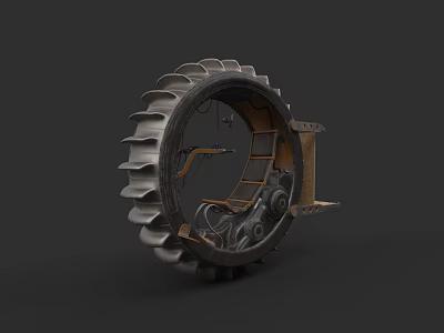 Mechanical Motorcycle Gear Assembly With Metal Ring Structure 3D Model Design 3d model