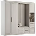 Modern Light Luxury Gray Shoe Cabinet With Cushion Seat Drawers And Storage