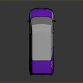 White And Purple Delivery Van With Yellow Logo And Purple Geometric Patterns Exterior Design