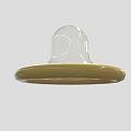 Transparent Baby Pacifier With Yellow Ring For Newborns And Infants