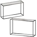 Modern Glass Top Side Tables With Metal Frame And Sleek Design Set of Two