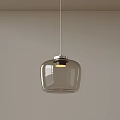 Modern Minimalist Pendant Light With Smoky Glass Shade And Warm Illuminating Glow