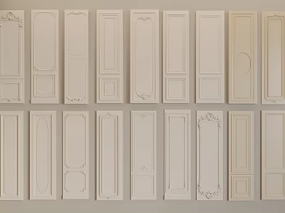 Various Classic And Modern Wainscoting Wall Panels For Interior Decoration Design Ideas 3d model