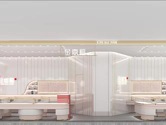 Modern jewelry store image wall modeling wall background wall decorations 3d model