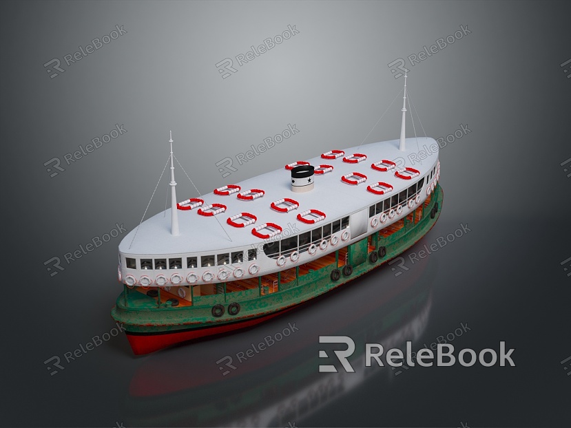 Modern Cargo Ferry Vessels model