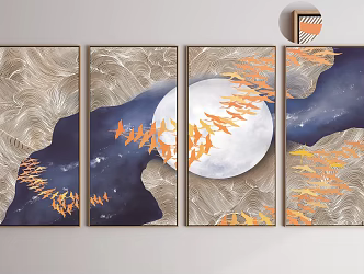 Modern abstract painting 3d model