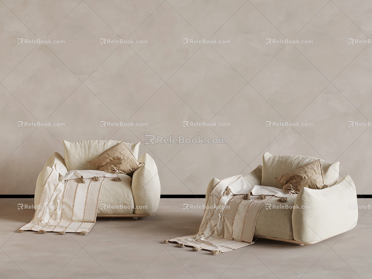 New Chinese Style Lazy Sofa Single Sofa 3d model