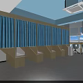 Modern Office Workspace With Open Desks Partitions Ergonomic Chairs And Windows