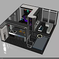 Futuristic Interior Design With Tech Devices Furniture And Functional Zones