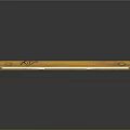 Yellow Decorative Curtain Rod With Silver Ends And Metal Support Rods For Furniture