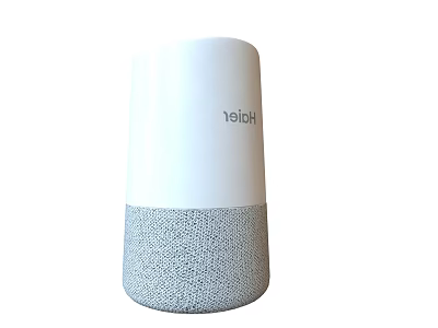 Belabox Wireless Speaker With White And Gray Cylindrical Design And Fabric Texture 3d model