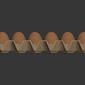 Fresh Brown Eggs Neatly Arranged In A Paper Egg Carton
