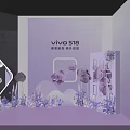Vivo S18 New Purple Color Launch Live Stream With Decorative Flowers And Purple Backdrop