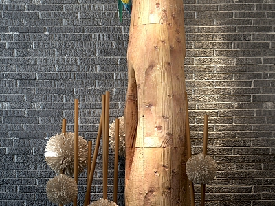 Industrial wood decorative ornaments 3d model