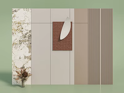 Wall panel background wall 3d model