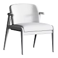 Comfortable Modern Leisure Chair With Wooden Frame And Soft Beige Cushion Design