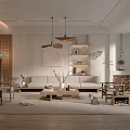 Modern Minimalist Living Room Interior With Beige Sofa Wooden Coffee Table And Green Plants