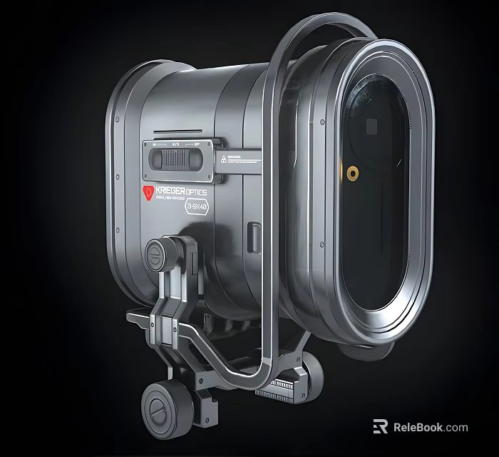 Tactical Heavy Duty Weapon With Metallic Circular Front Handles Control Panel And DEEP PRO Label 3d model 