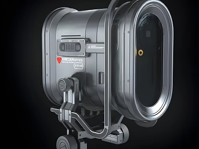 Tactical Heavy Duty Weapon With Metallic Circular Front Handles Control Panel And DEEP PRO Label 3d model