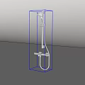 Modern Wall Mounted Shower Faucet With Adjustable Head And Handheld Sprayer
