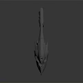 Futuristic Grey Sci Fi Spaceship Model With Detailed Mechanical Structure And Armored Surface 3d model