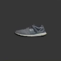 Gray Mesh Sports Sneakers With White Sole And Breathable Design For Daily Use