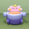 Cute Cartoon Bear Shaped Kids Chair with Pink Purple Orange and Yellow Colors