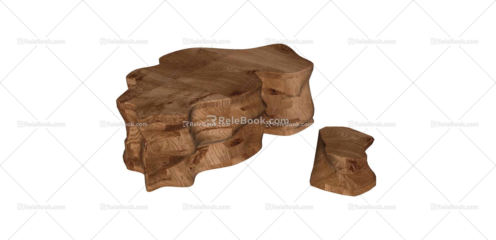 New Chinese Style Root Carving Tea Sea Root Carving Tea Table Tea Table 3d model