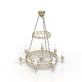 Elegant Golden Two Tier Chandelier Design With Candle Shaped Lights