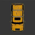 Yellow Hummer Style Off Road Vehicle With Muddy Exterior And Large Tires For Adventure