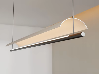 Sleek Modern LED Pendant Light with Minimalist Linear Design for Contemporary Indoor Spaces 3d model