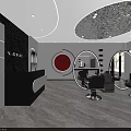 Modern Luxury Beauty Hair Salon Interior Design With Well Arranged Styling Stations And Green Plants