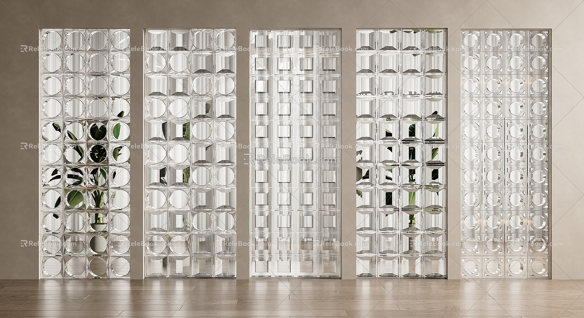 glass brick partition glass brick partition wall glass brick hollow glass brick glass partition 3d model