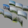 Integrated Aerial Planning of Modern Urban Cityscape with Buildings Green Spaces and River