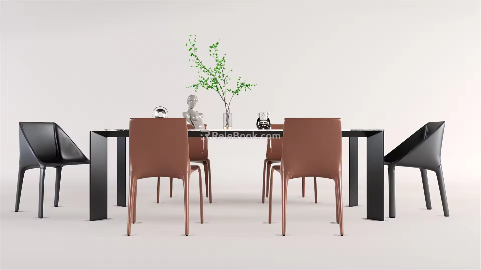 Modern Dining Table and Chair Combination Dining Table and Chair 3d model