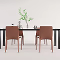 Modern Dining Table and Chair Combination Dining Table and Chair 3d model