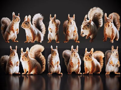 Various Reptile Species With Unique Physical Features In Natural Habitat 3d model