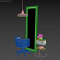 Medical Equipment For Dental Clinic Including Treatment Chair Mirror And Supplies Shelf